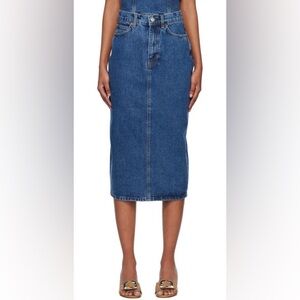 Reformation Jayde High Rise Denim Midi Skirt size 25